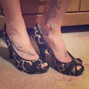 Mission peep toe platform heels